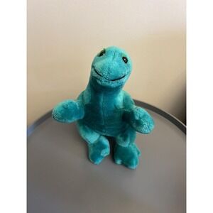 Vintage 1987 Animal Alley Teal Dinosaur Plush Toy Stuffed‎ Animal